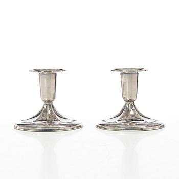 Ljusstakar, ett par, silver, Ceson, Göteborg, 1968.