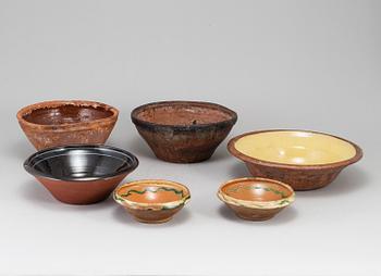 A group of six bowls, Sweden, 19th/20th Century.