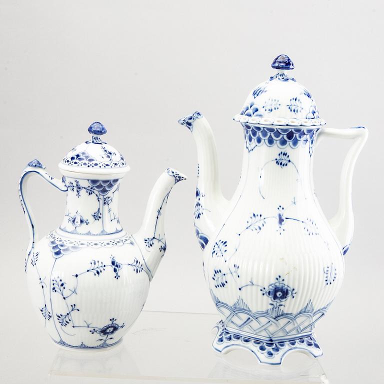 A Royal Copenhagen Musselmalet 74 pcs porcelain service alter part of the 20th century.