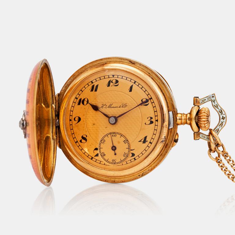 H. MOSER & CIE. pocket watch, 30,5 mm, savonett,