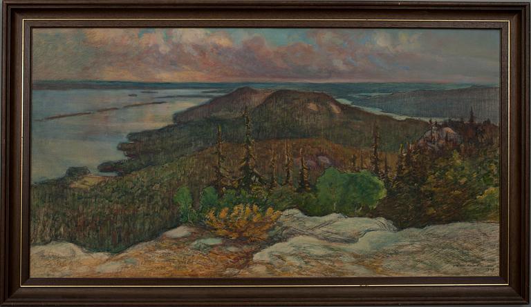 VÄINÖ HÄMÄLÄINEN, gouache samt färgpenna på pannå, sign. och dat. 1929.