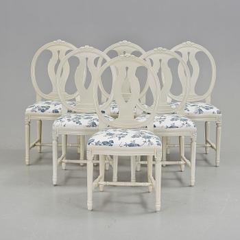 STOLAR, 6 st, gustaviansk stil, 1900-talets slut.