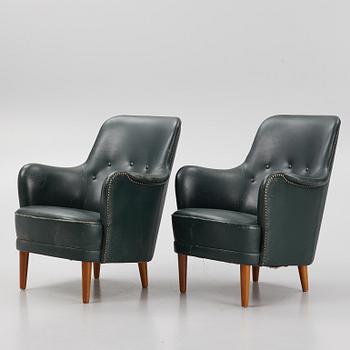 Carl Malmsten, armchairs, a pair, "Hemmakväll", OH Sjögren.