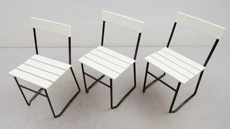 TRÄDGÅRDSSTOLAR, 3 st, 1900-talets mitt.