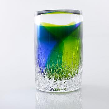A glass vase by Göran Wärff for Kosta, signed and numbered, second half of the 20th century.