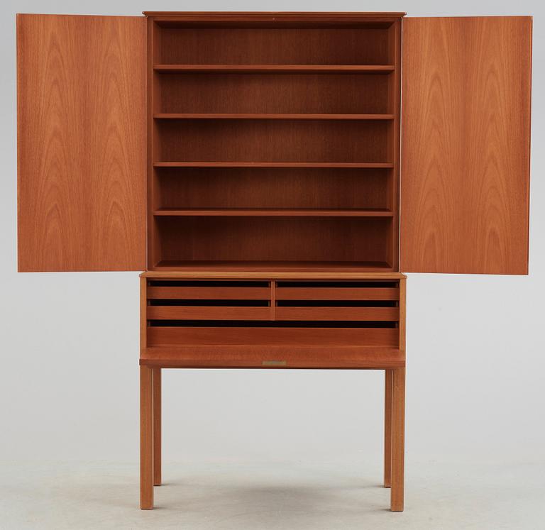 Carl Malmsten, A Carl Malmsten walnut and mahogany cabinet with floral inlays, Sweden 1959.