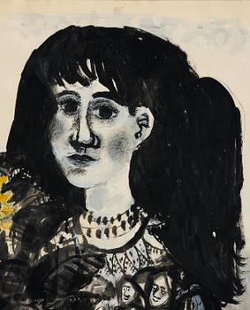 Olle Olsson-Hagalund, "Flicka med solrosor (the artist's daughter Lena).