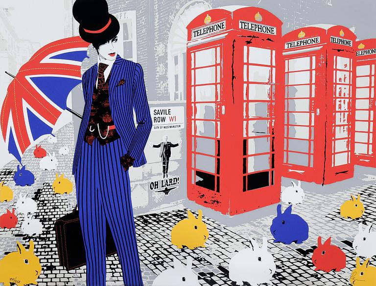 RICHARD RYAN, mapp med 4 stycken silkscreentryck, "London by Ryan". Signerade och numrerade 90/350.