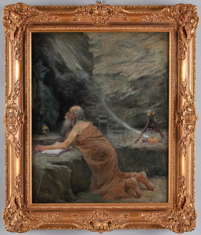 ANTONIN HUDECEK, olja på duk, sign o dat 1895.