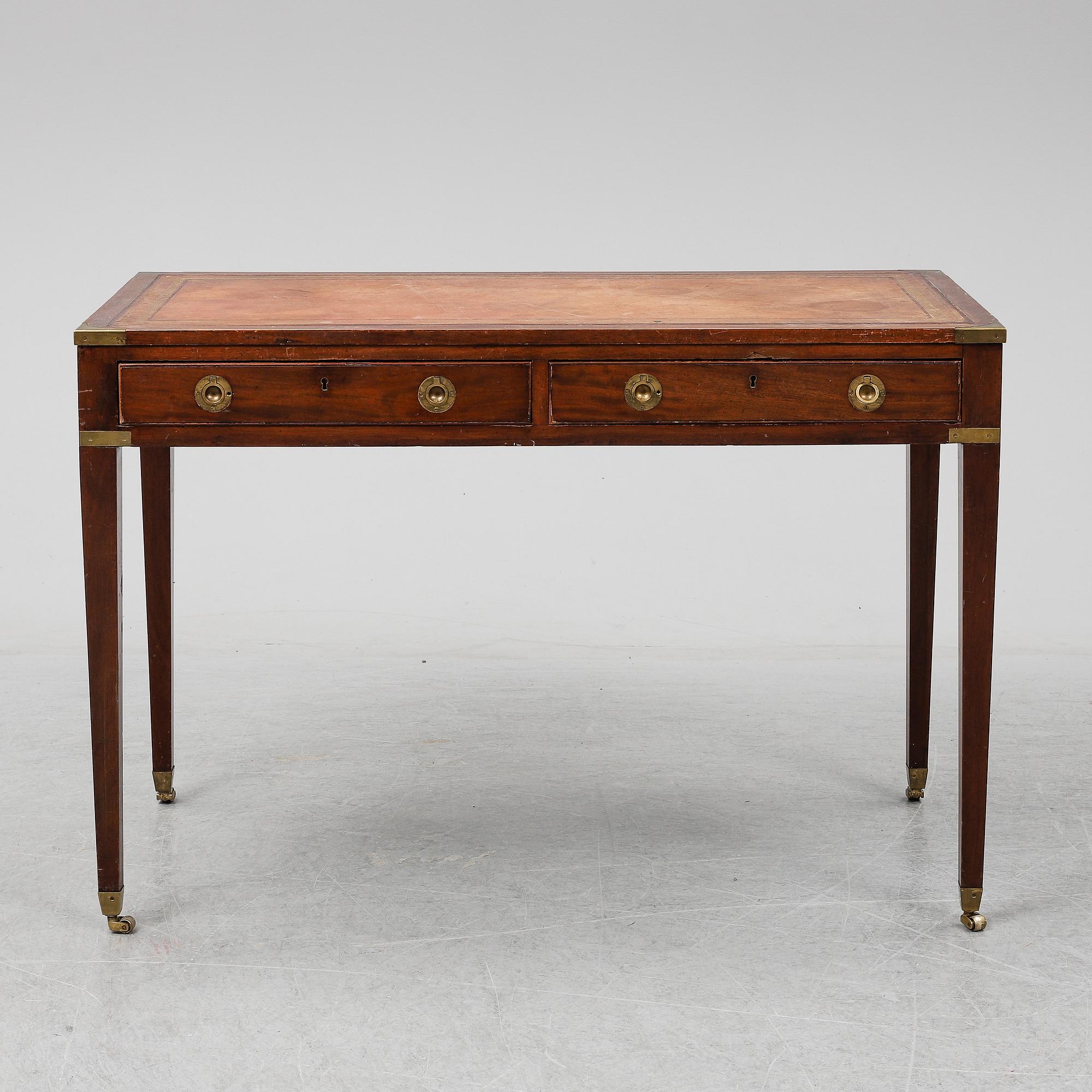 SKRIVBORD, mahogny, England, 1800-talets slut.