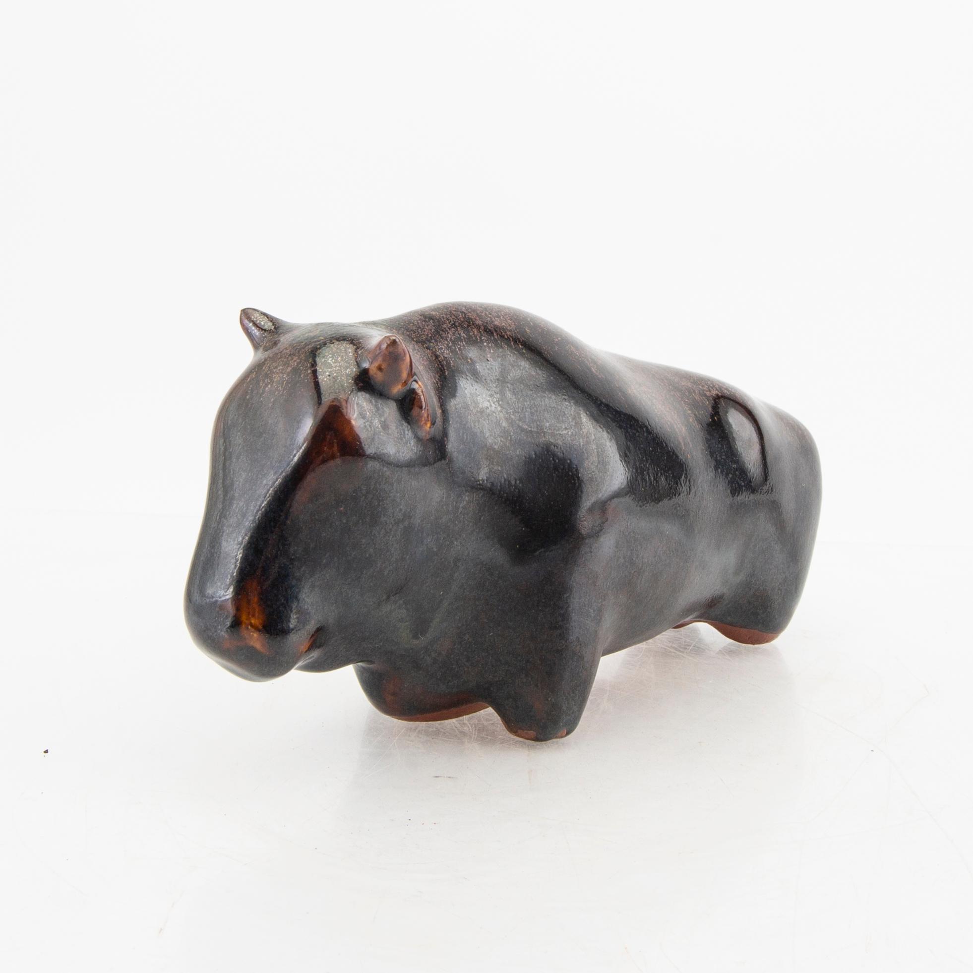 Ulla & Gustav Kraitz, skulptur, signerad stengods, Fogdarp, Forslöv.