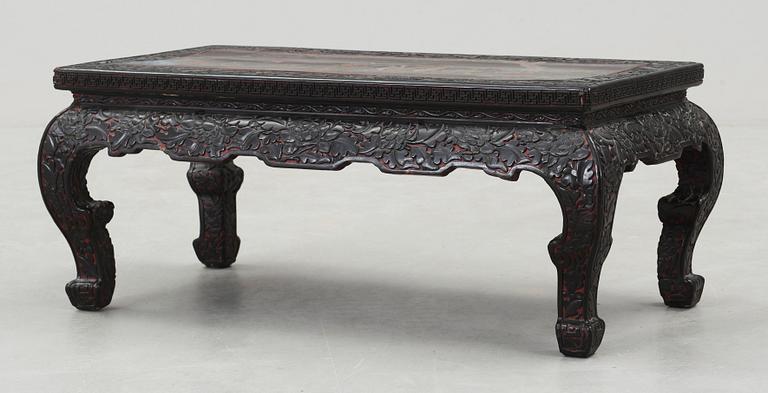 A lacquered 'Low table', late Qing dynasty (1644-1912).