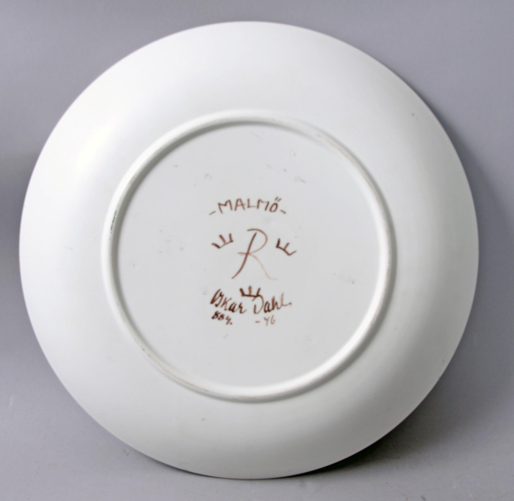 FAT, stengods, Oskar Dahl, Rörstrand, dat 1946.