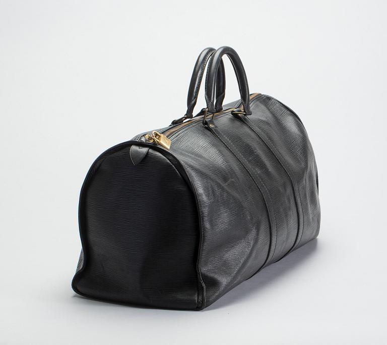 VÄSKA, "Keepall 50 Epi Black", Louis Vuitton.