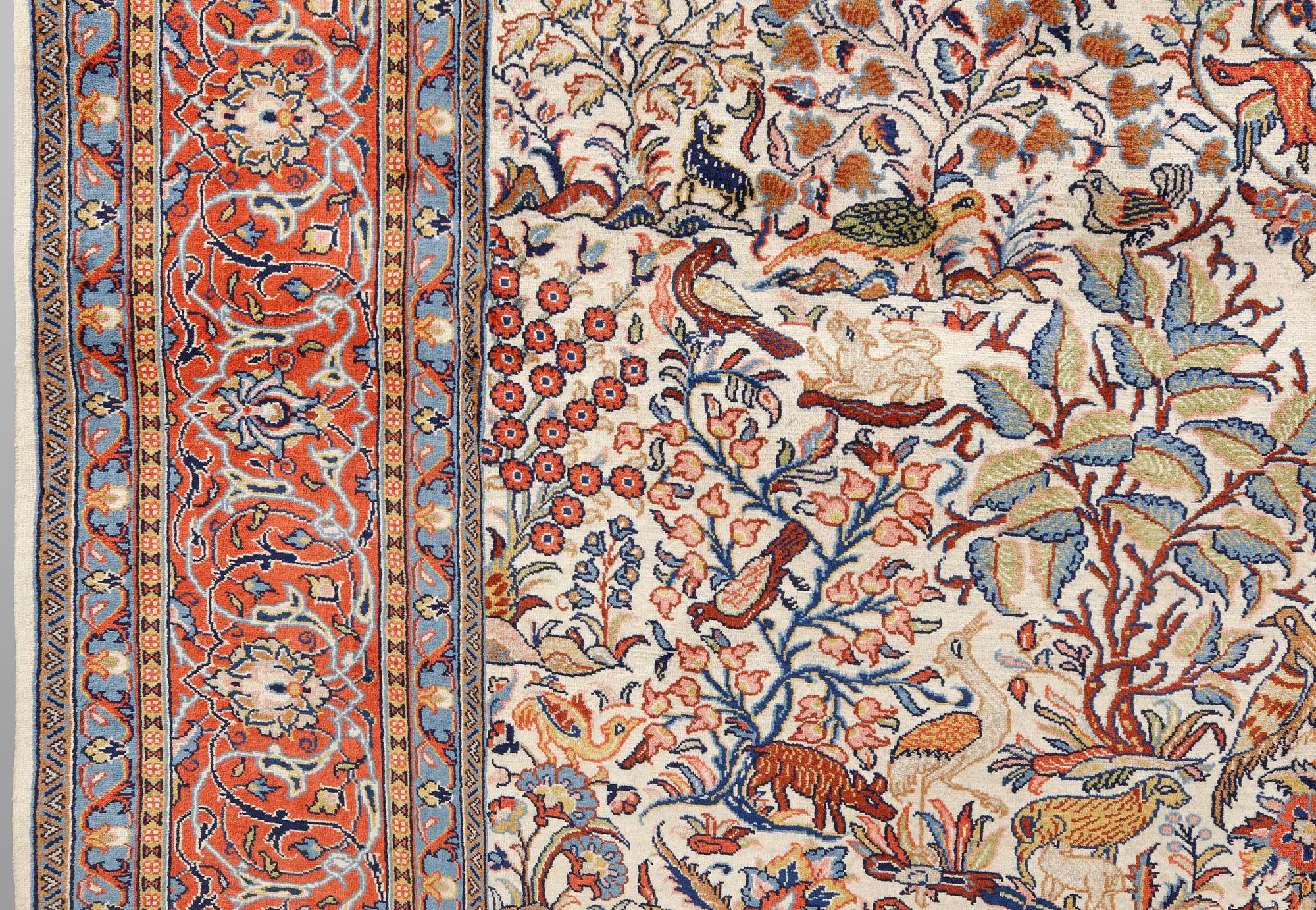 A carpet, Sarouk, approx. 388 x 303 cm.