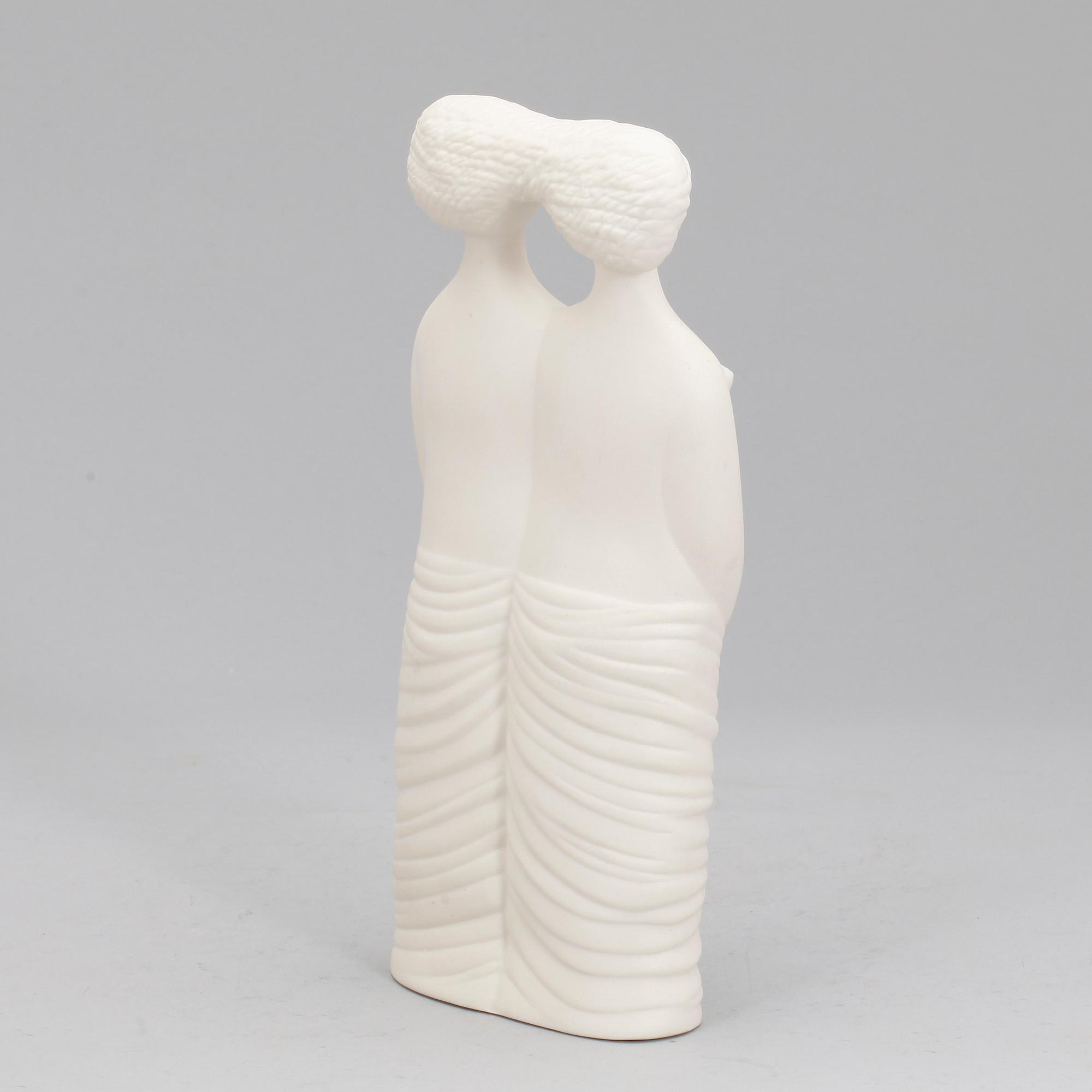 STIG LINDBERG, figurin, parian, "Tvillingarna" ur serien Figurin, Gustavsberg.