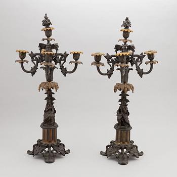 A pair of candelabra, second half of the 19th century.