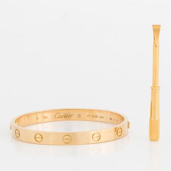 A Cartier 'LOVE' bracelet in 18K gold.