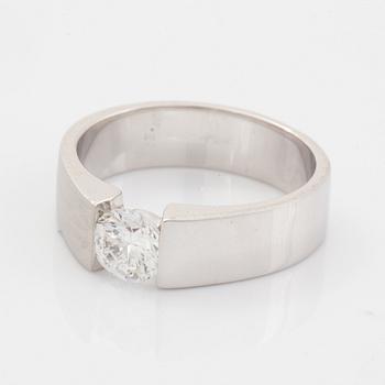 Ring, enstensring med  briljantslipad diamant 1,19 ct, med certifikat HRD.