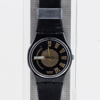 Swatch, Broadcast, wristwatch, 34 mm.