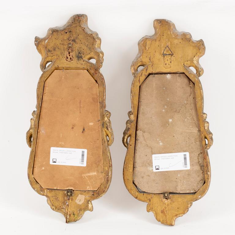 SPEGELLAMPETTER, ett par,  1700-talets mitt.