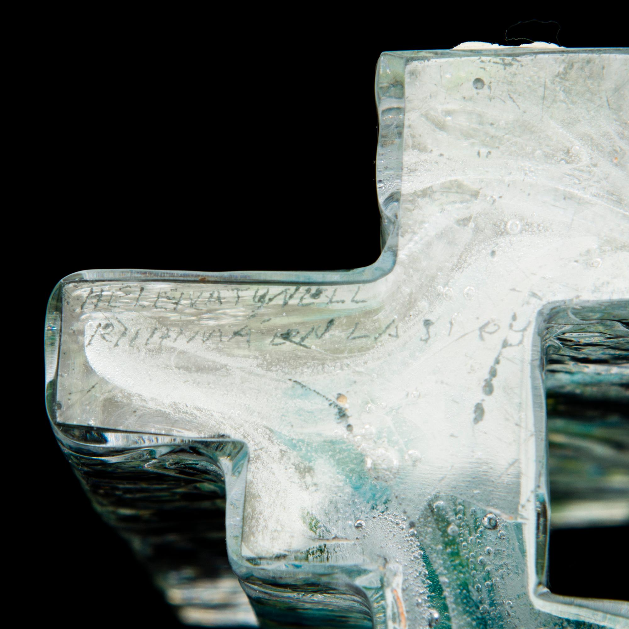 HELENA TYNELL, Three 'Forest' sculptures, one signed Helena Tynell Riihimäen Lasi Oy.