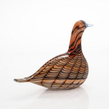 Oiva Toikka, glasfågel, "Little Diver", signerad O. Toikka Nuutajärvi.