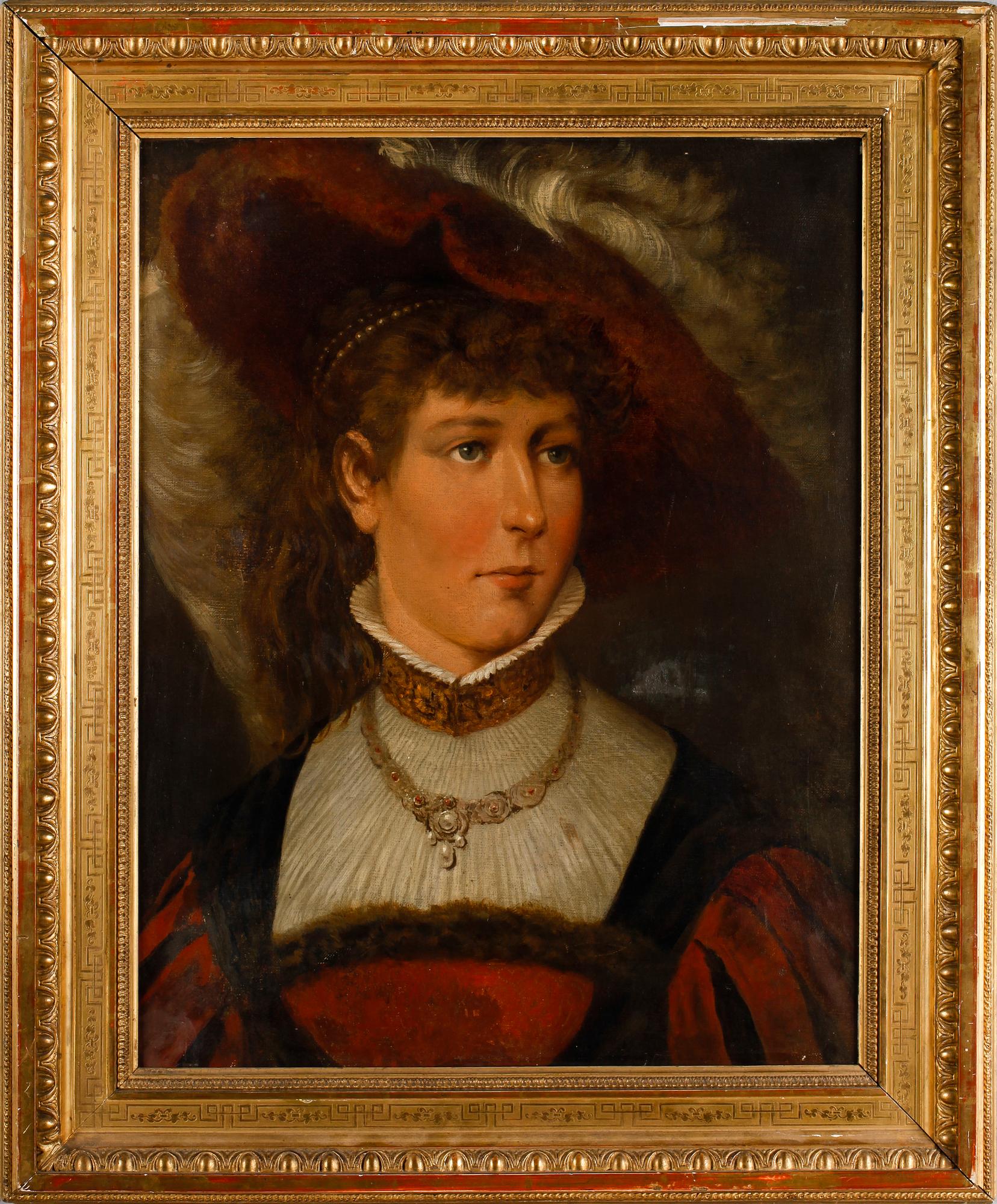 OKÄND KONSTNÄR, olja på duk, ej signerad, 1800-tal.