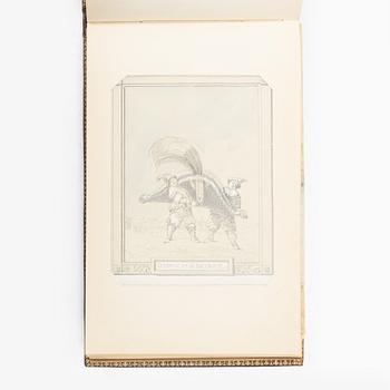 Album with among other things 16 pieces of watercolours and drawings by Swedish artists.