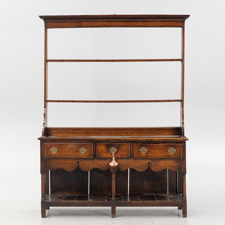 Sideboard with plate rack, England, 19th century.