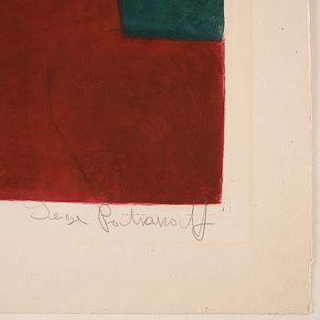 Serge Poliakoff, "Composition rouge et verte".