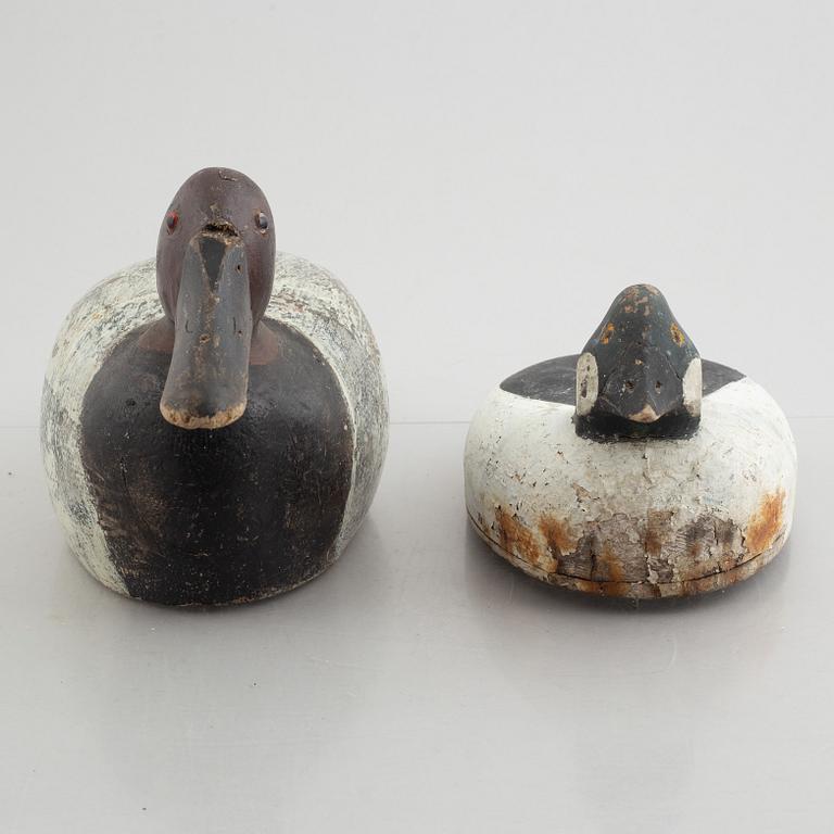 A set of four decoy ducks, first half of the 20th Century.