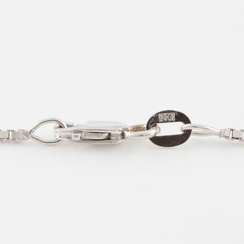 Collier 18K vitguld med briljantslipad diamant 0.40 ct.