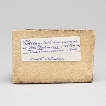 IVAR JOHNSSON, Sculpture. Bronze, unsigned. Height 4.5 cm, length 9 cm.