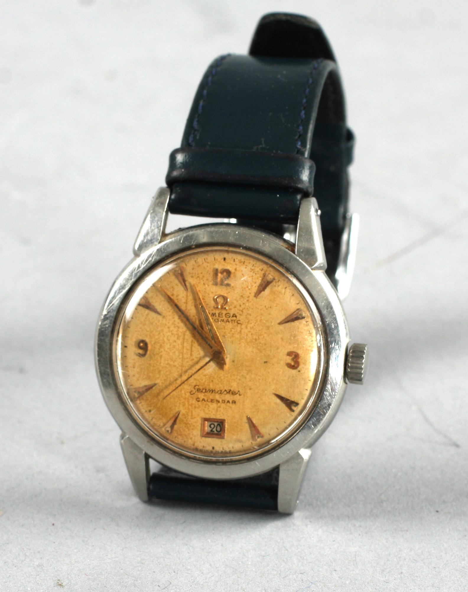 HERRARMBANDSUR, Omega Seamaster Automatic Calendar, 1950-tal.