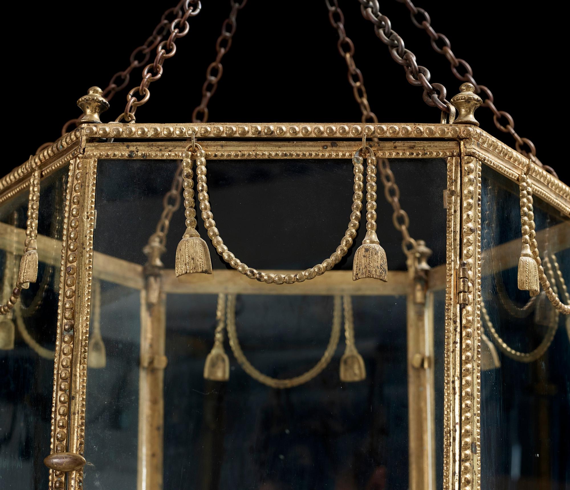 LYKTA, för tre ljus, gustaviansk, 1700-talets slut.