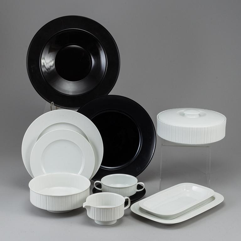 TAPIO WIRKKALA, a part 'Variation' dinner porcelain service, Rosenthal Studio-line, 1960s (55 pieces).