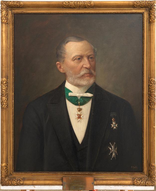 Axel Smith, Portrait of the estate owner Carl Magnus Hammar - half-length portrait.