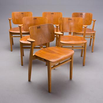 STOLAR, 6 st, "Domus", Ilmari Tapoivaara, Keravan Puuteollisuus, 1950-tal.