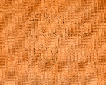 JULES SCHYL, olja på pannå, sign o dat- 49.