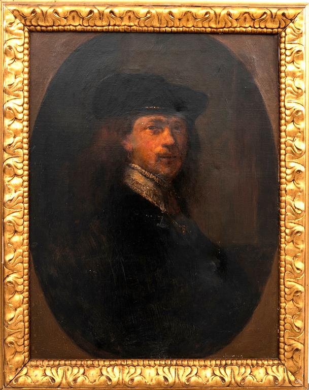 Rembrandt Harmensz van Rijn, kopia efter olja på duk.
