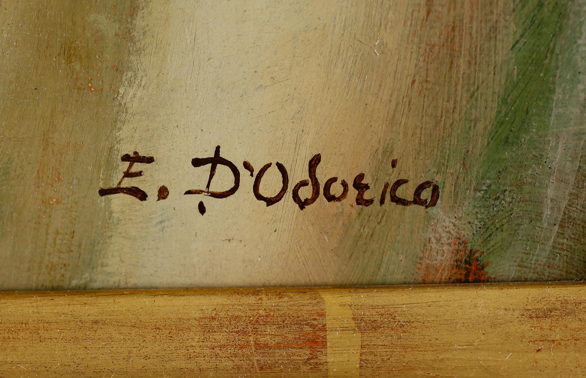 ERMÈS D'ODORICO, olja på duk, signerad.
