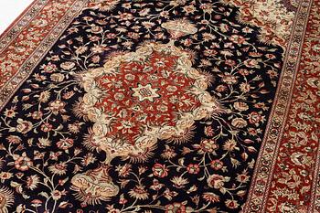 An Qum, silk rug, c. 197 x 138 cm.