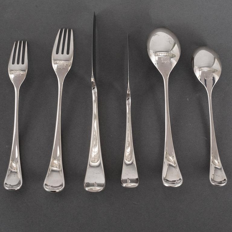 VIVIANNA TORUN BÜLOW-HÜBE, 72 pieces of silver plated flatware from Dansk International Design Ltd. Designed in 1986.