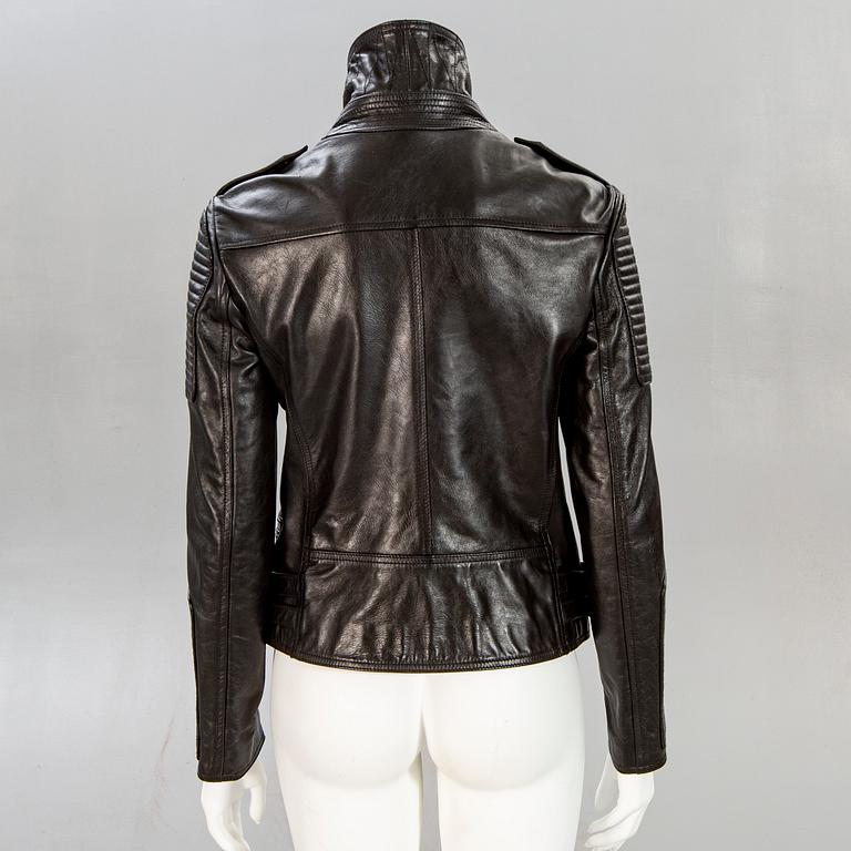 Burberry, leather jacket, Burberry Brit, size 38.