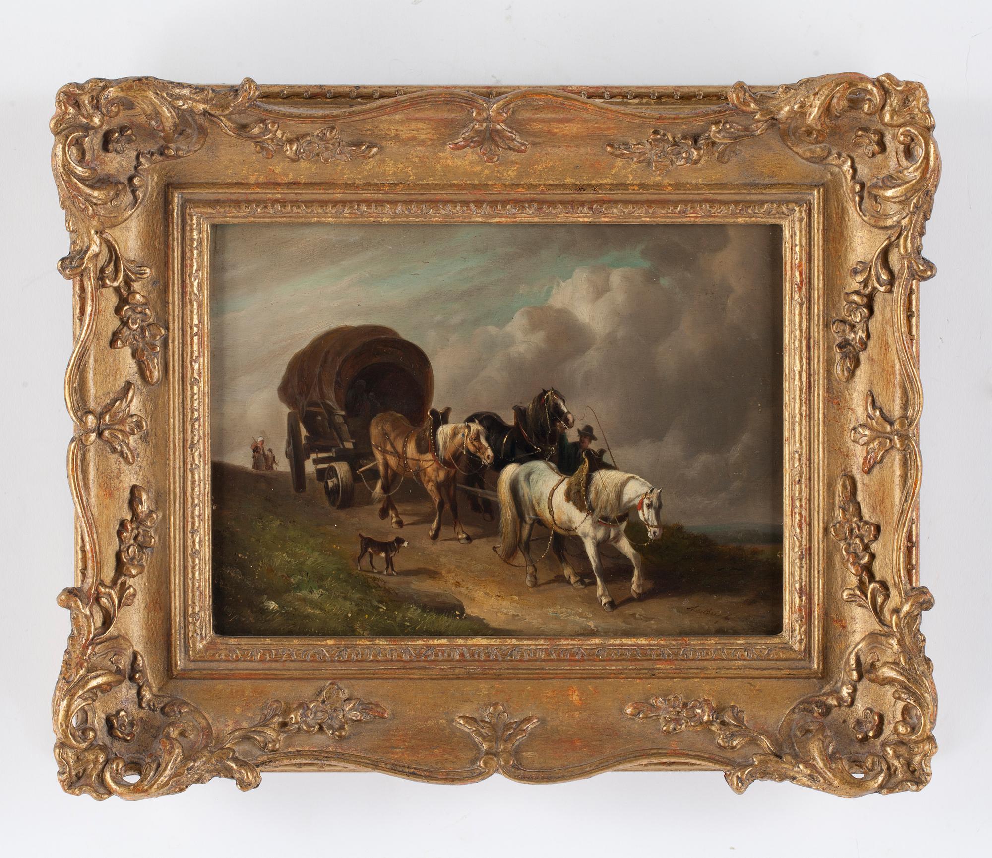 ANTHONY DE BREE, olja på pannå, signerad.