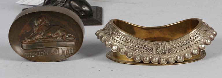 PARTI DIVERSE, 7 delar, metall, 1800/1900-tal.
