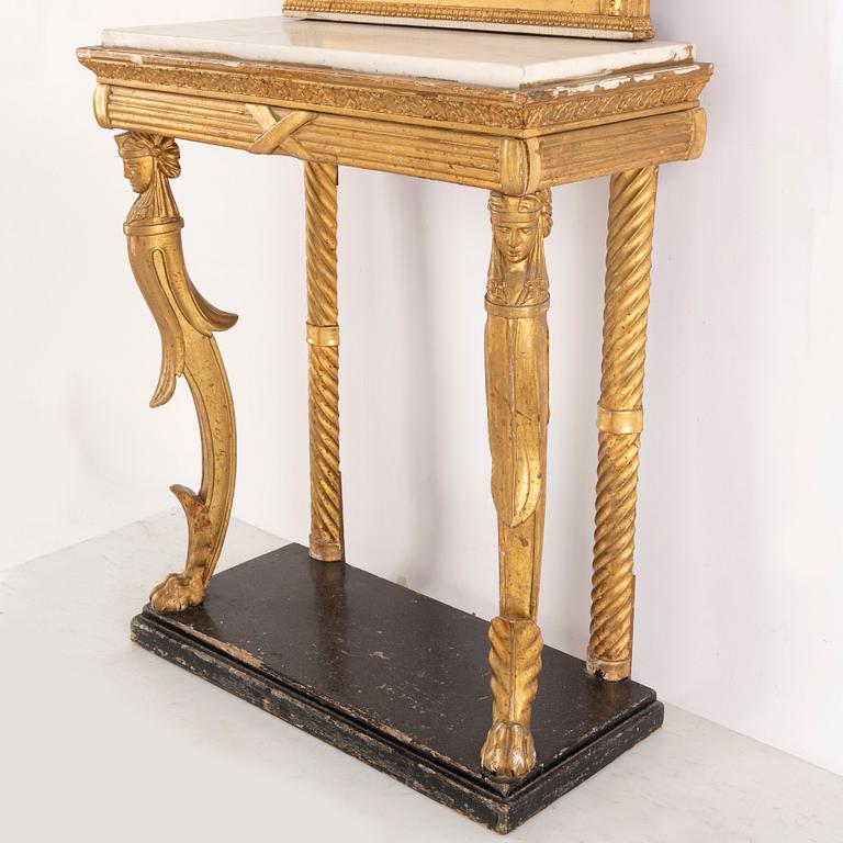 SPEGEL OCH KONSOLBORD, Empire, Sverige, 1800-talets första hälft.