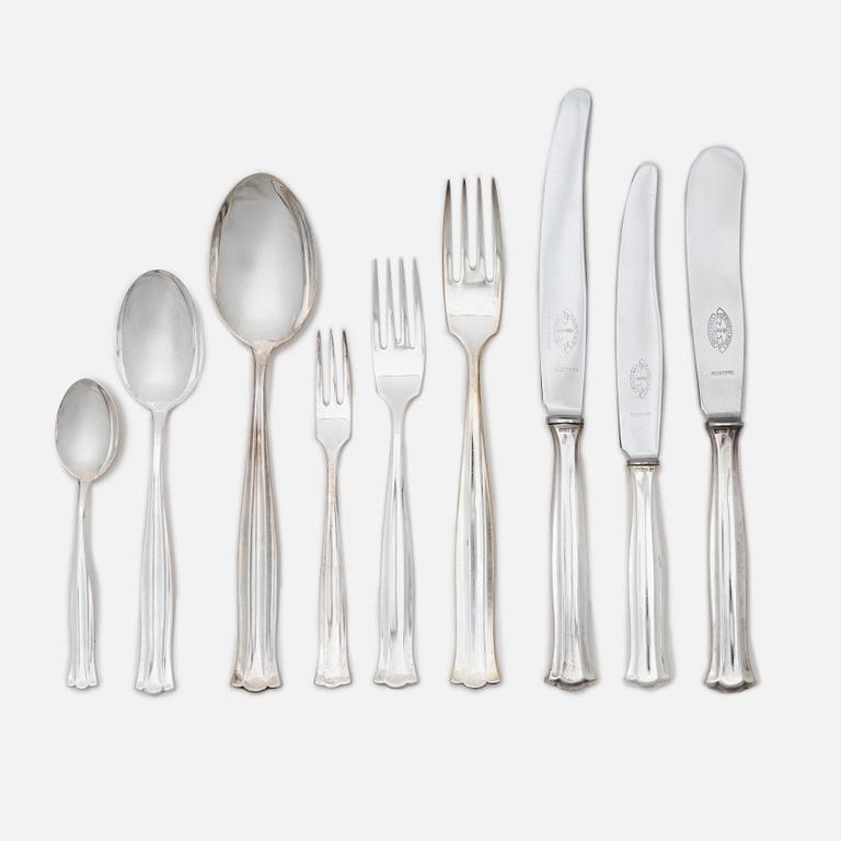 Markströms Guldsmeds Ab, A Swedish silver cutlery set, "Birgitta", Uppsala 1951-1979 (95 pieces).