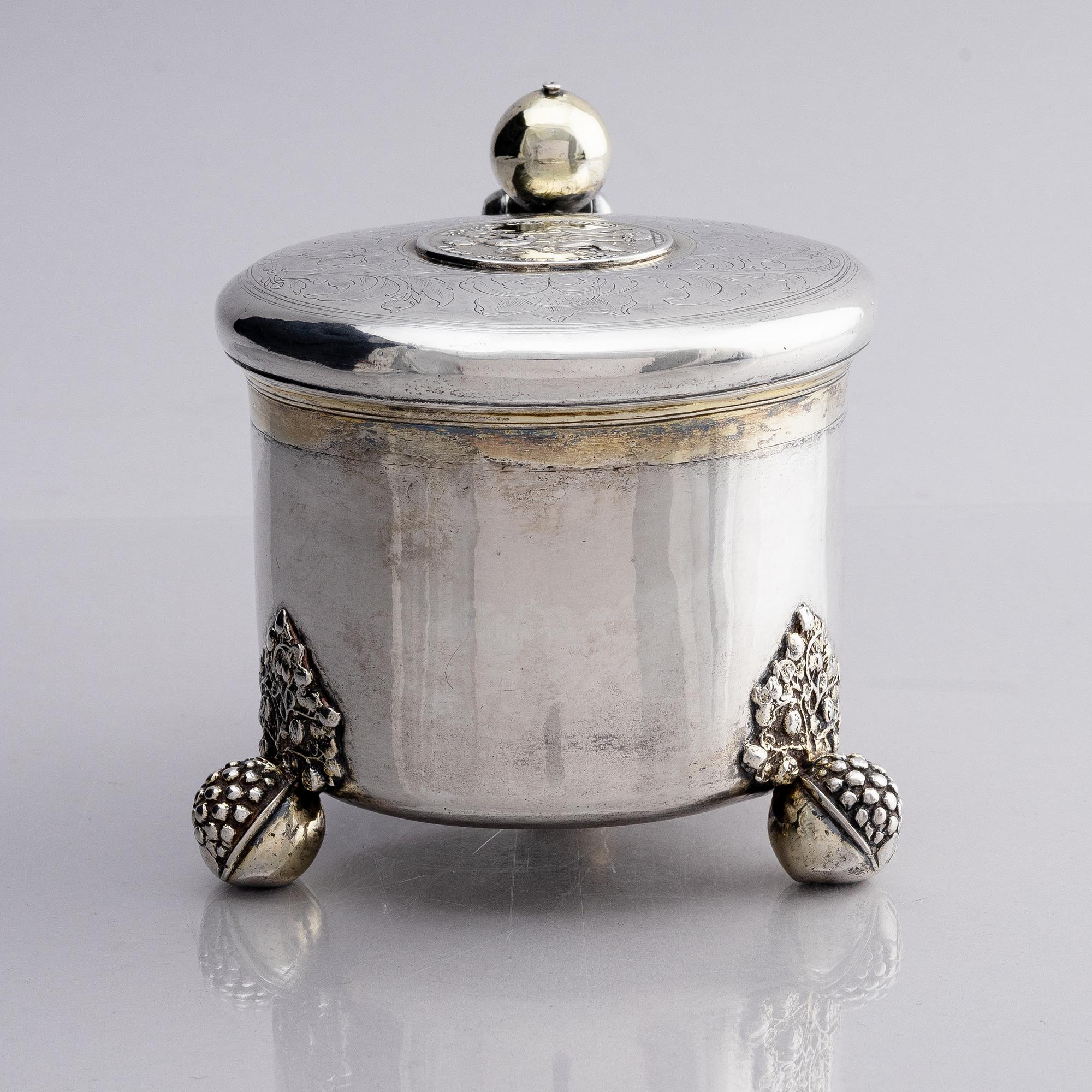 A Swedish 17th century parcel-gilt silver tankard, mark of Henrik Reimers, Norrköping (active 1684-1693).